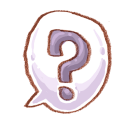 Icone bulle avec point d'interrogation.
