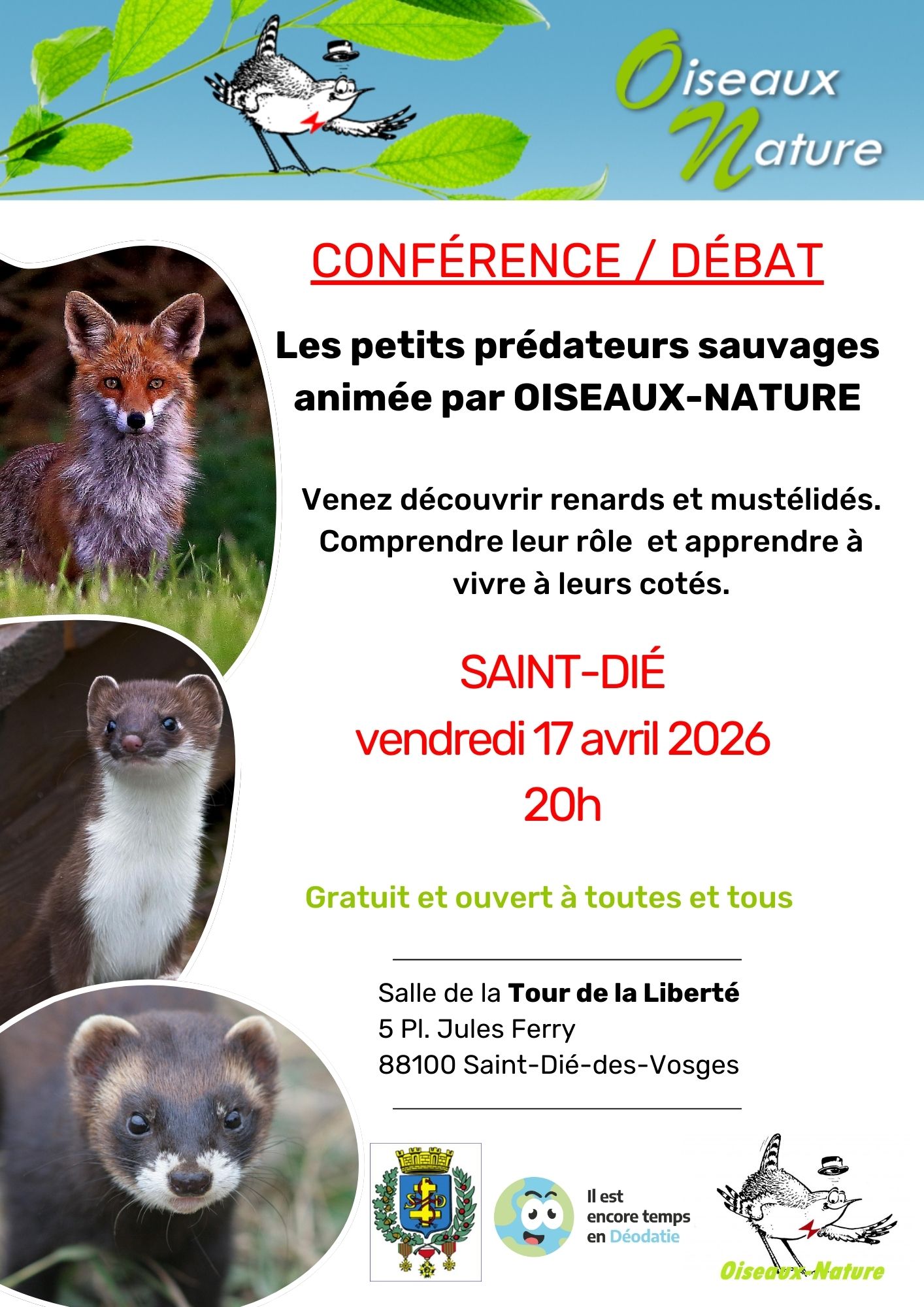 Conférence Les petits prédateurs sauvages